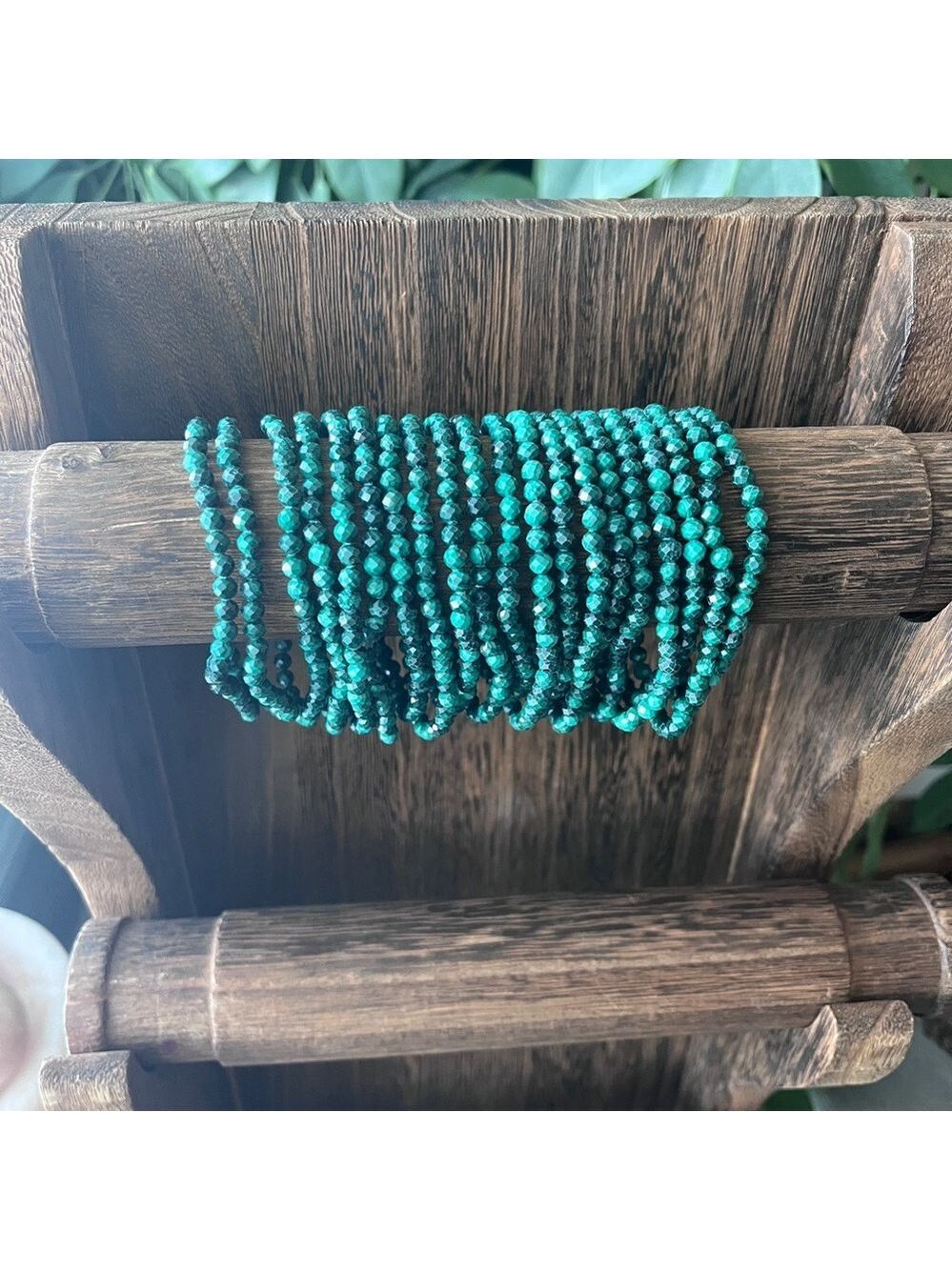 Malachite faceted bracelet